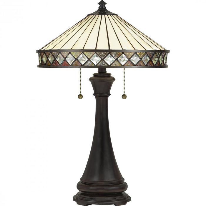 Quoizel 2 Light Bowing Table Lamp Model: TF5210TVB