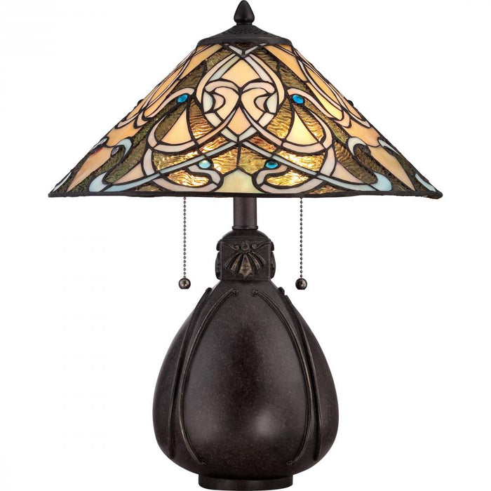 Quoizel 2 Light India Table Lamp Model: TF1846TIB