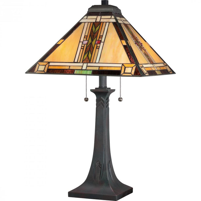 Quoizel 2 Light Navajo Table Lamp Model: TFNO6325VA