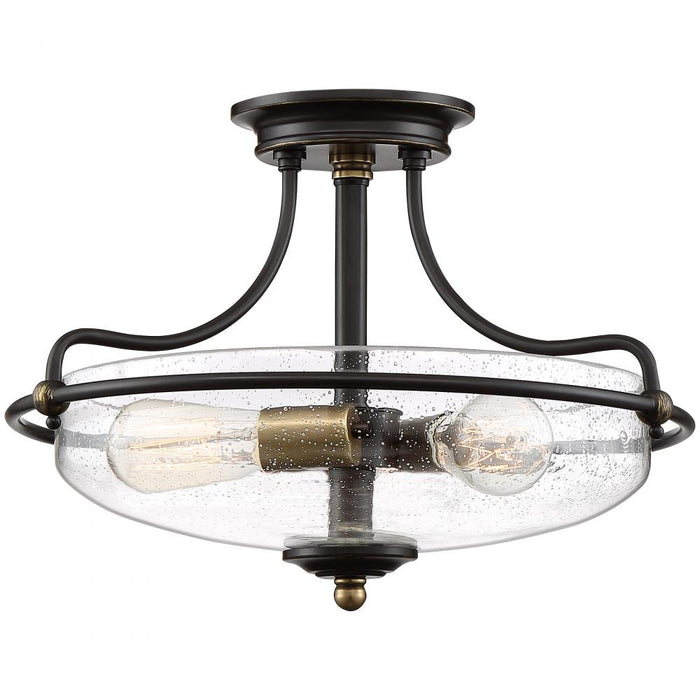 Quoizel 3 Light Griffin Semi Flush Mount Model: GFC1717PN