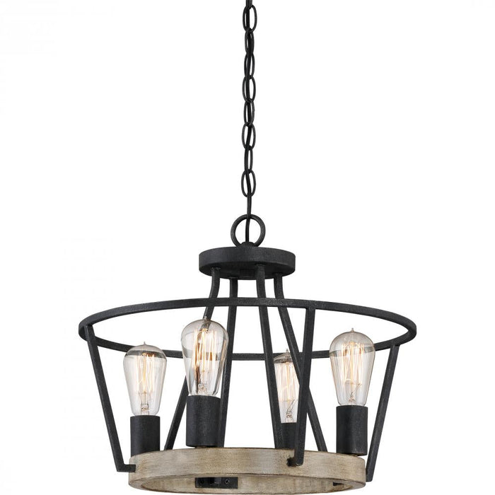 Quoizel 4 Light Brockton Semi Flush Mount Model: BRT1717GK