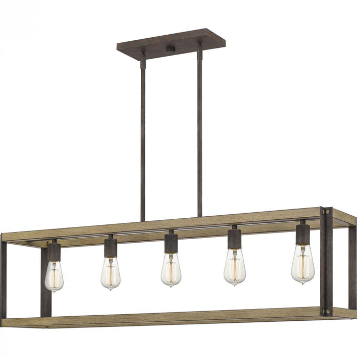 Quoizel 5 Light Finn Island Chandelier Model: FNN542RK