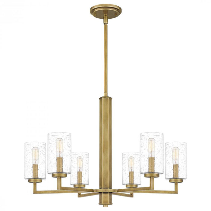 Quoizel 6 Light Sunburst Chandelier Model: SUN5026WS