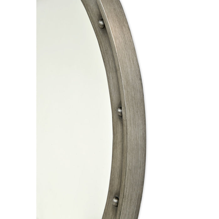 Renwil Melva Oval Mirror With A Antique Grey Frame Model: MT2337