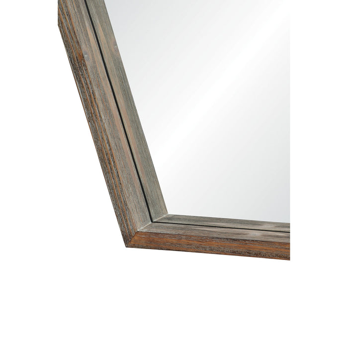 Renwil Movi Hexagon Mirror With A Rustic Burned Model: MT2209