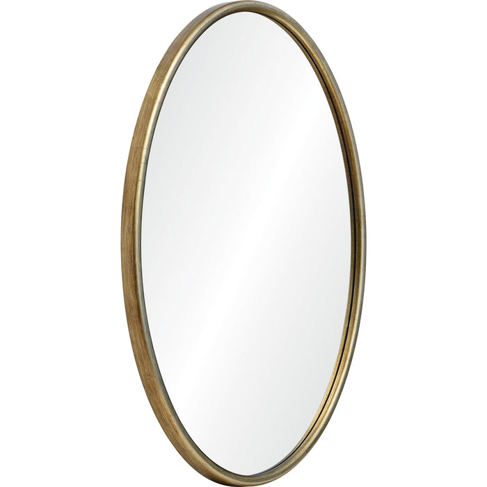 Renwil Sablon Oval Mirror With A Antique Brush Frame Model: MT2387