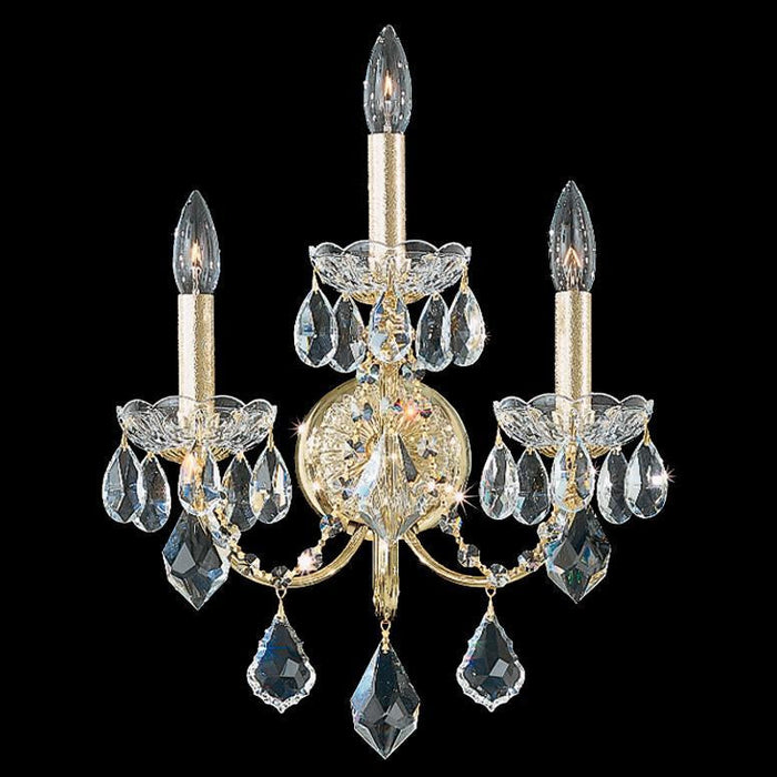 Schonbek Century 3 Light Crystal Wall Sconce