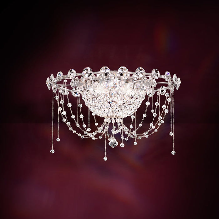 Schonbek Chrysalita 4 Light Crystal Close to Ceiling Light