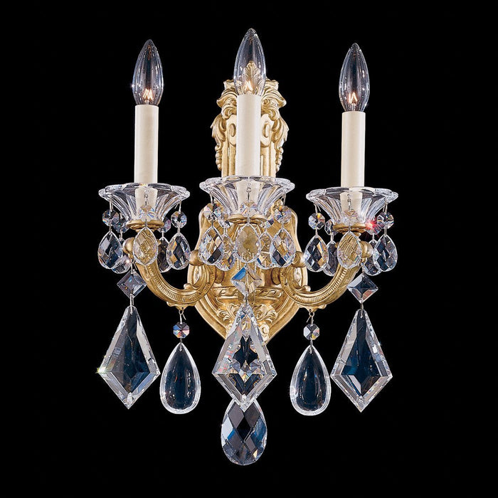 Schonbek La Scala 3 Light Crystal Wall Sconce