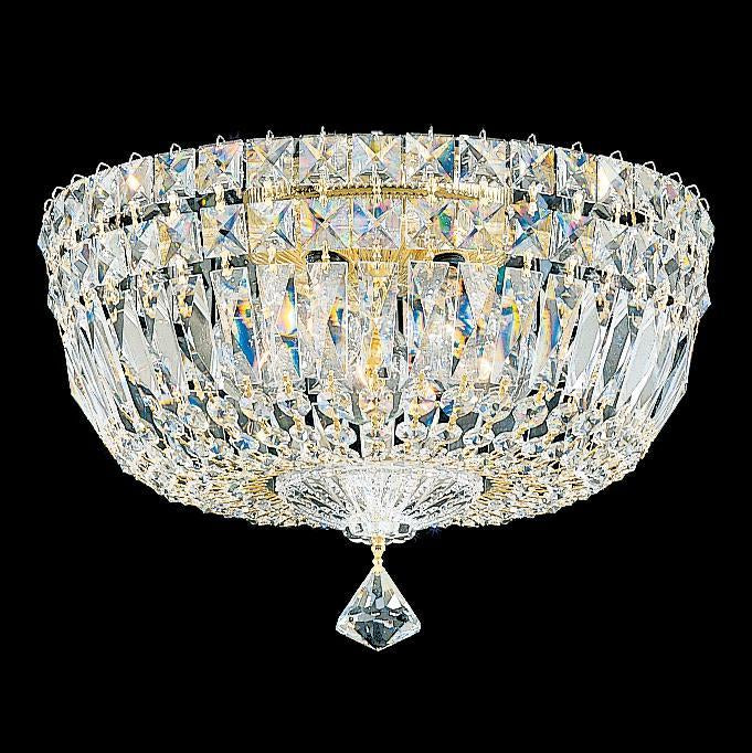 Schonbek Petit Crystal Deluxe 5 Light Crystal Close to Ceiling Light Model: 5892-40S