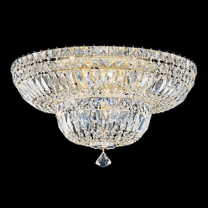 Schonbek Petit Crystal Deluxe 9 Light Crystal Close to Ceiling Light Model: 5894-211S