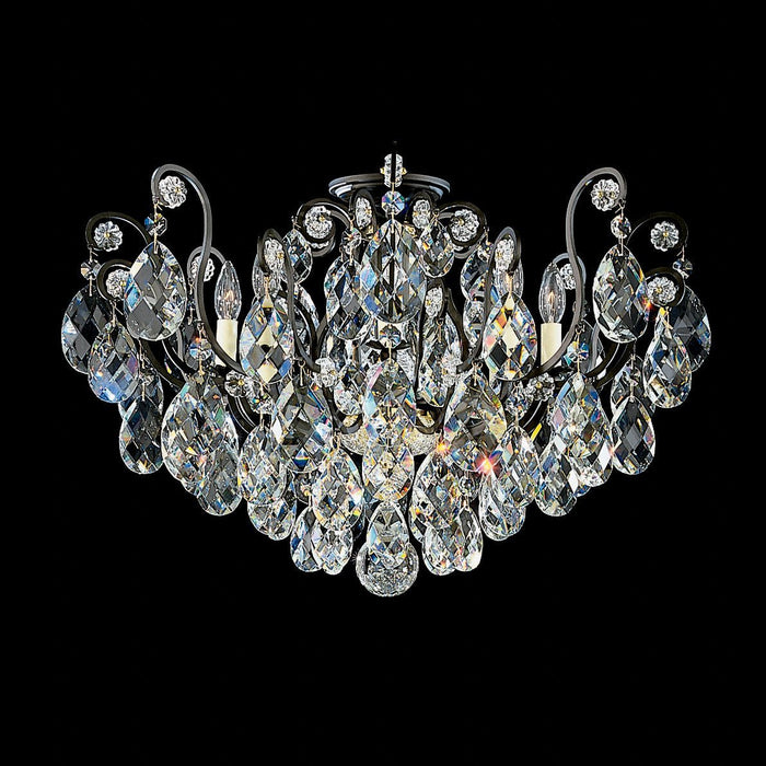 Schonbek Renaissance 8 Light Crystal Close to Ceiling Light