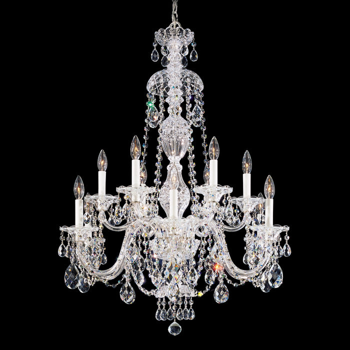 Schonbek Sterling 12 Light Crystal Chandelier