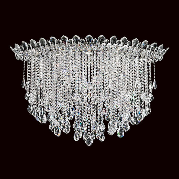 Schonbek Trilliane Strands 8 Light Crystal Close to Ceiling Light