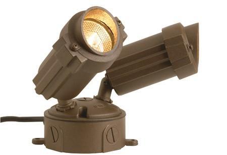 Snoc  Cast Aluminum Dual Head Accent Light (closed And Gasketed) With Visors And Junction Box Model:2516 LC