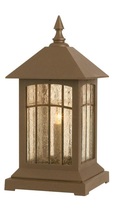 Snoc  Cast Aluminum Small Ground Light With Tiffany Glass Panels Model:0881 LH