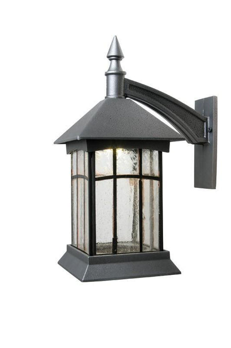 Snoc  Cast Aluminum Wall Light With Tiffany Glass Panels For Patio Or Fence Model:0967 LH