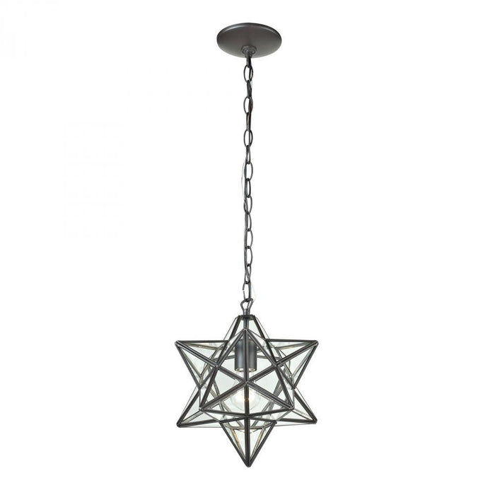 Sterling 145-001 Star 1 Light Pendant In Clear Glass