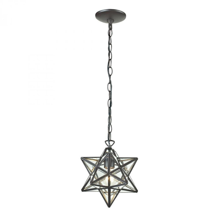 Sterling 145-002 Star 1 Light Pendant In Clear Glass