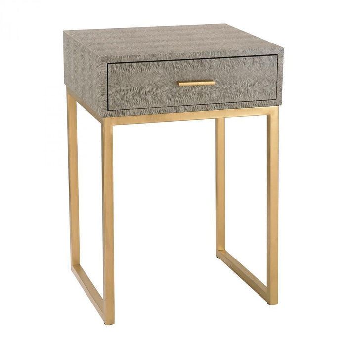 Sterling 180-010 Shagreen Side Table In Grey