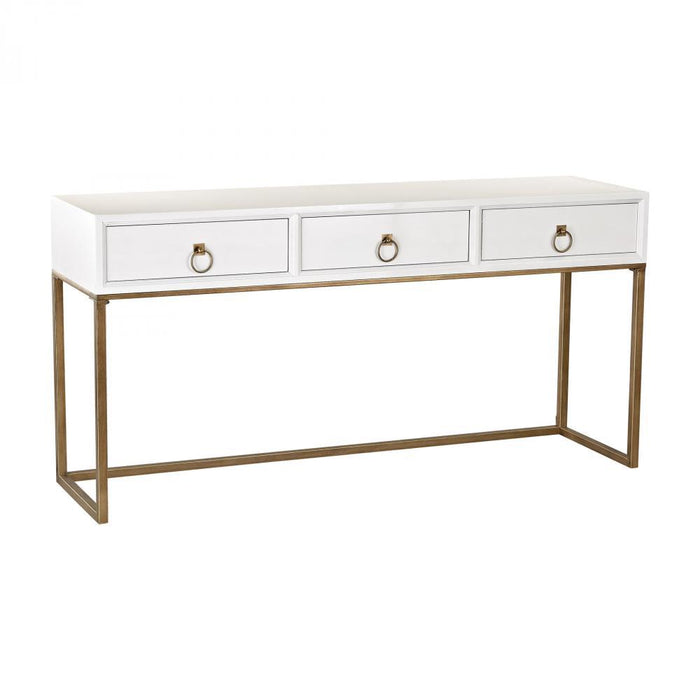 Sterling 3138-252 Suite White And Gold Console