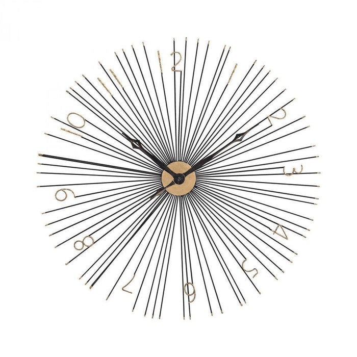 Sterling 351-10230 Shockfront Black And Gold 36-inch Metal Wall Clock