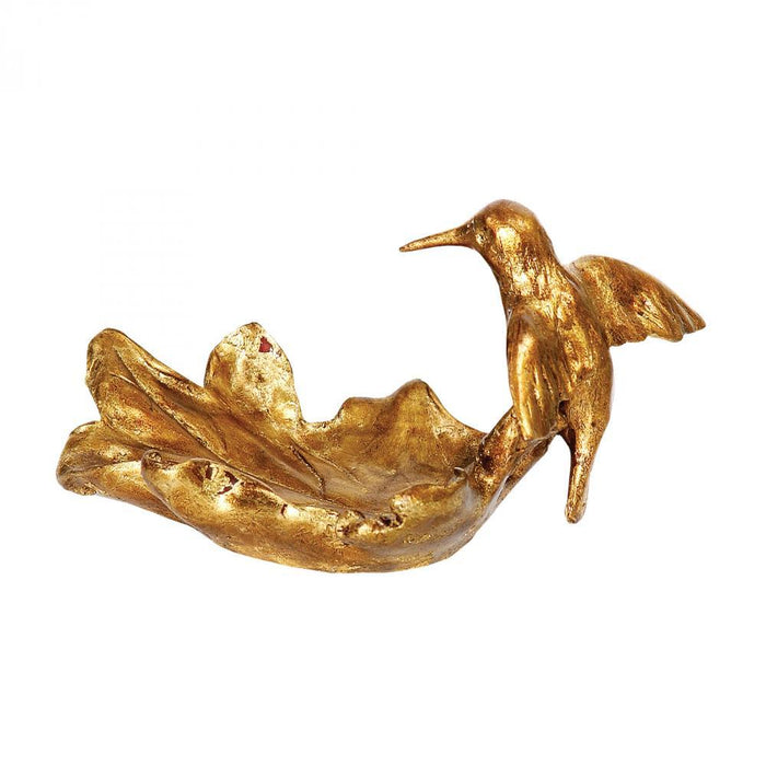 Sterling 93-3046 Decorative Hummingbird Bowl In Antique Brass