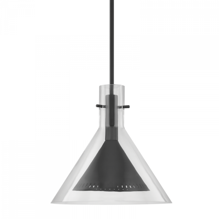 Troy Atticus 1 Light Pendant Model: F7663-SBK