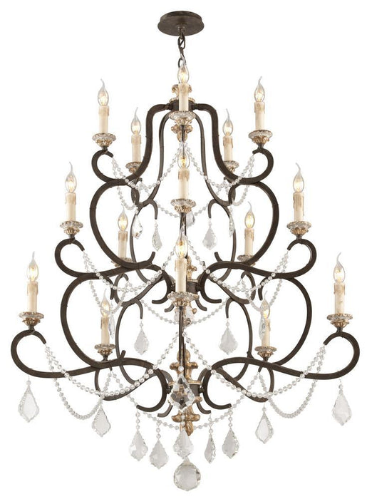 Troy Bordeaux 15 Light Chandelier Large Model: F3517