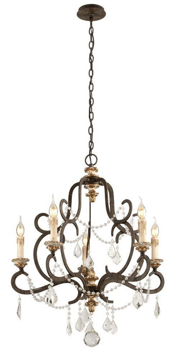 Troy Bordeaux 5 Light Chandelier Small Model: F3515