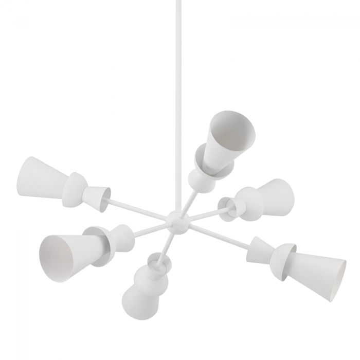 Troy Florence 6 Light Chandelier Model: F7906-GSW