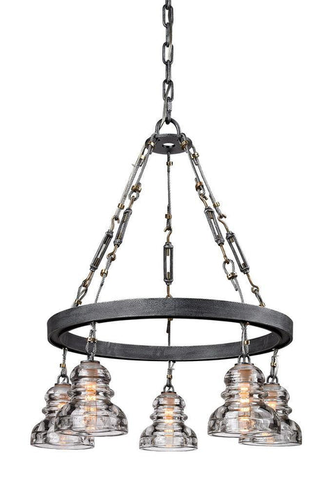 Troy Menlo Park 5 Light Chandelier Small Model: F3135