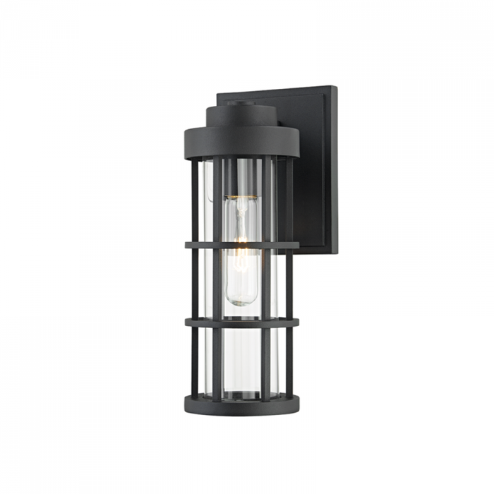 Troy Mesa 1 Light Small Exterior Wall Sconce Model: B2041-TBK