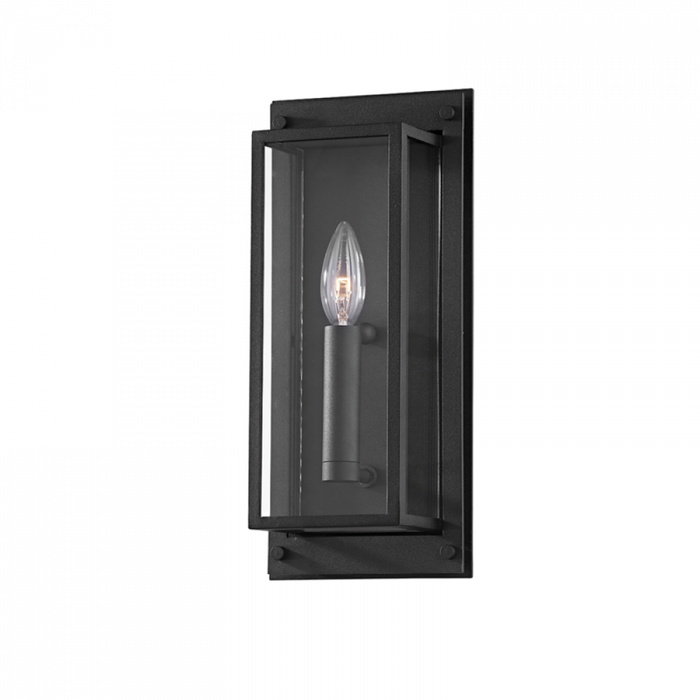 Troy Winslow 1 Light Small Exterior Wall Sconce Model: B9101-TBK