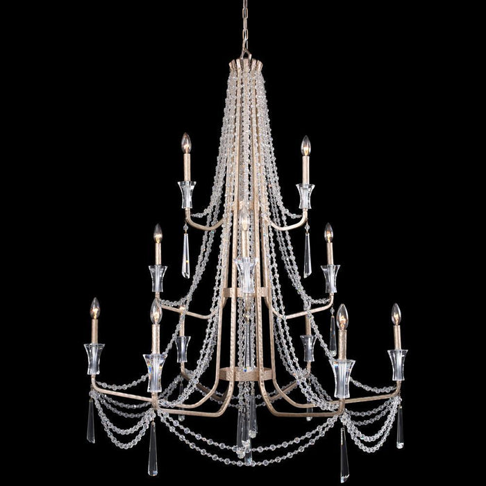 Varaluz Barcelona 12 Light 3 Tier Crystal Chandelier Model: 270C12TR