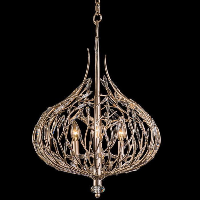 Varaluz Bask 3 Light Crystal Pendant  Gold Dust Model: 271P03GD