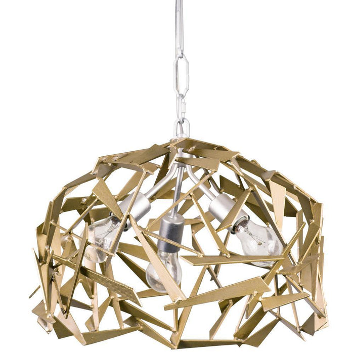 Varaluz Bermuda 3 Light Pendant  Silve Champagne Model: 286P03SICM