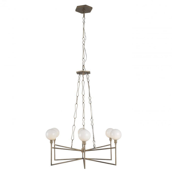 Varaluz Bodie 6 Light Chandelier With Glossy Opal Model: 314C06HG