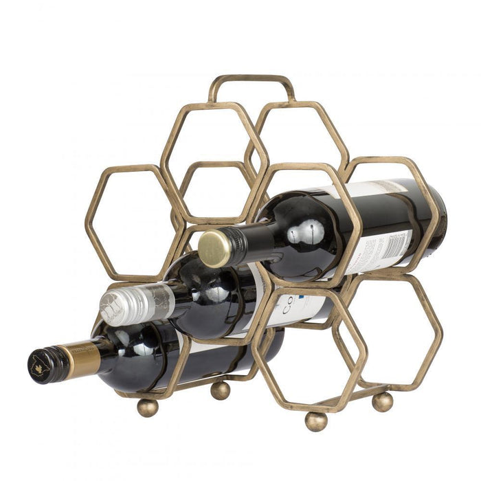 Varaluz Casa Hexagonal Wine Rack  Havana Gold Model: 404A10HG