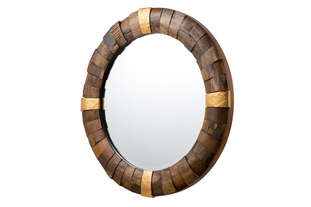 Varaluz Casa True North 30 In Round Reclaimed Wood Gold Model: 4DMI0113