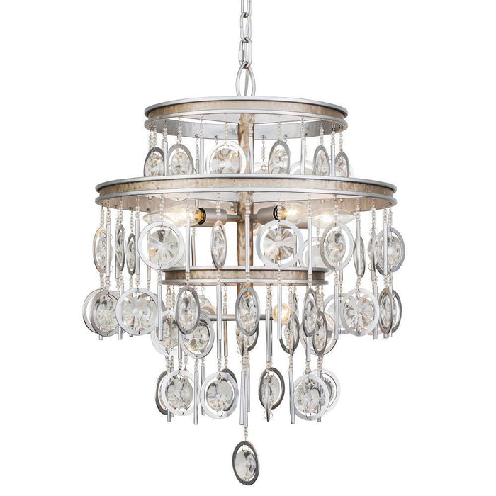 Varaluz Charmed 7 Light Pendant  Silve Champagne Model: 296P07SICM