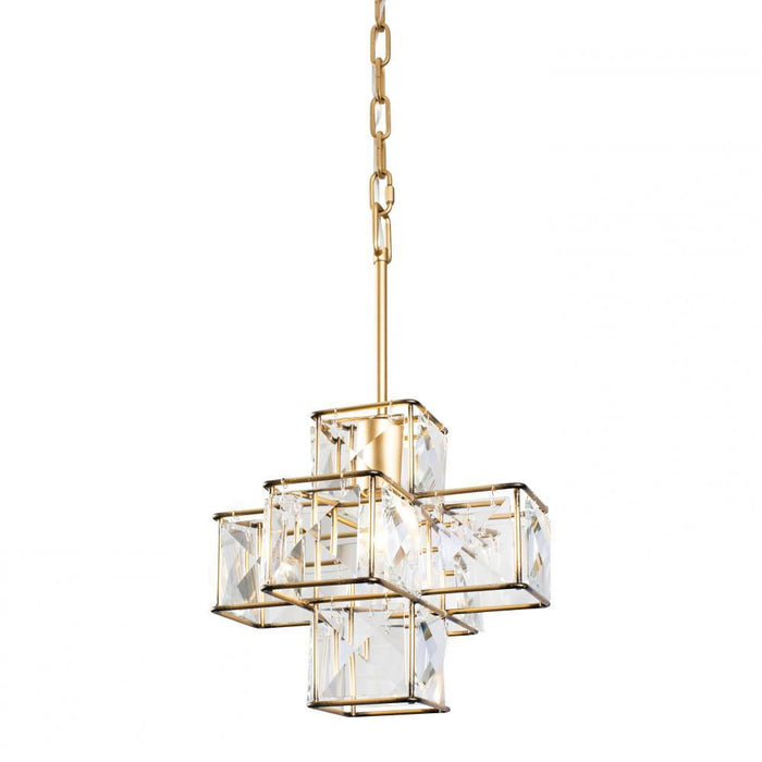 Varaluz Cubic 1 Light Pendant  Calypso Gold Model: 329P01CG