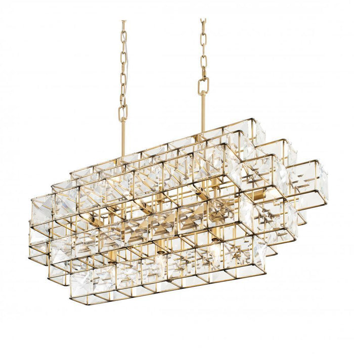 Varaluz Cubic 14 Light Linear  Calypso Gold Model: 329N14CG