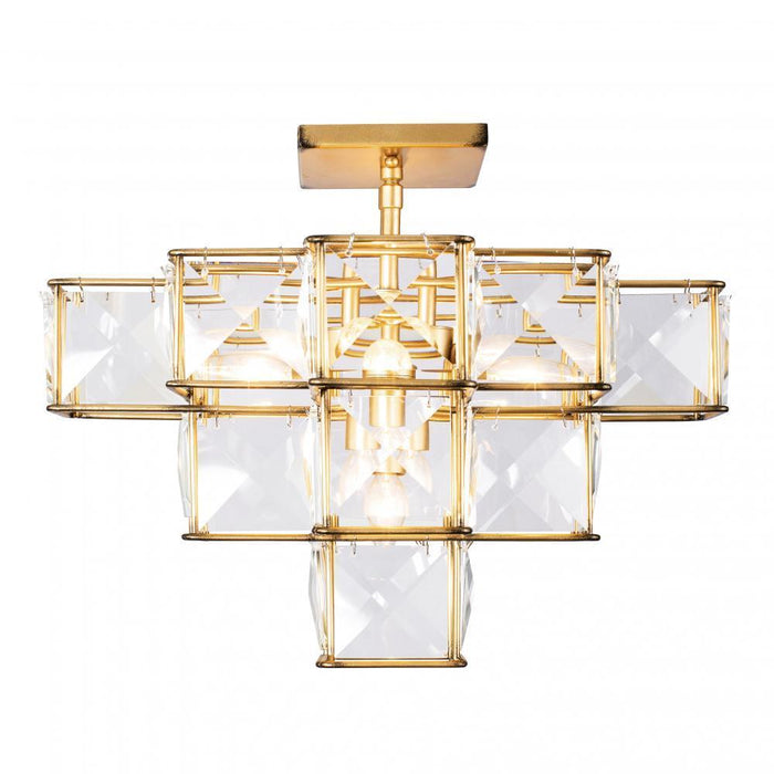 Varaluz Cubic 5 Light Ceiling Fixture  Calypso Gold Model: 329S05CG