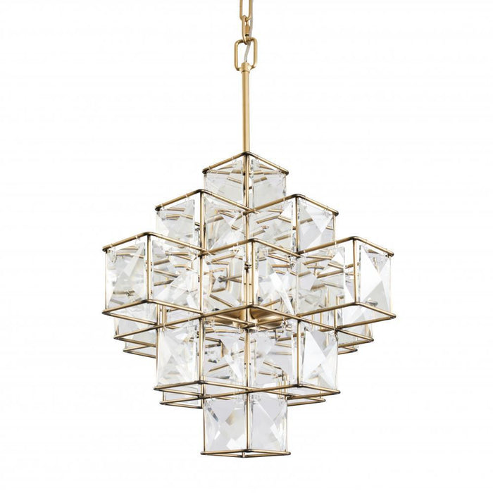 Varaluz Cubic 6 Light Chandelier  Calypso Gold Model: 329C06CG