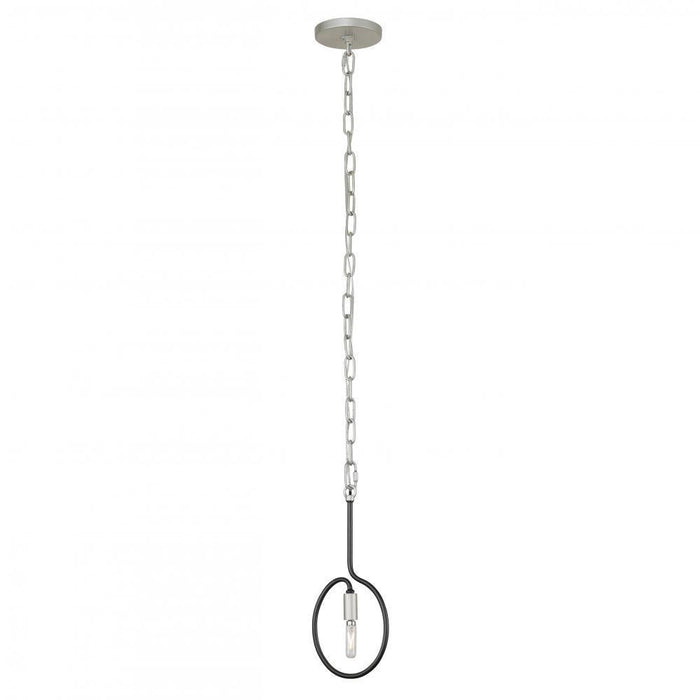 Varaluz Eliptico 1 Light Mini Pendant  Silverad Model: 316M01SOBL