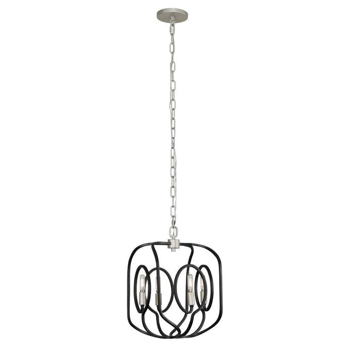 Varaluz Eliptico 4 Light Pendant  Silverad Black Model: 316P04SOBL