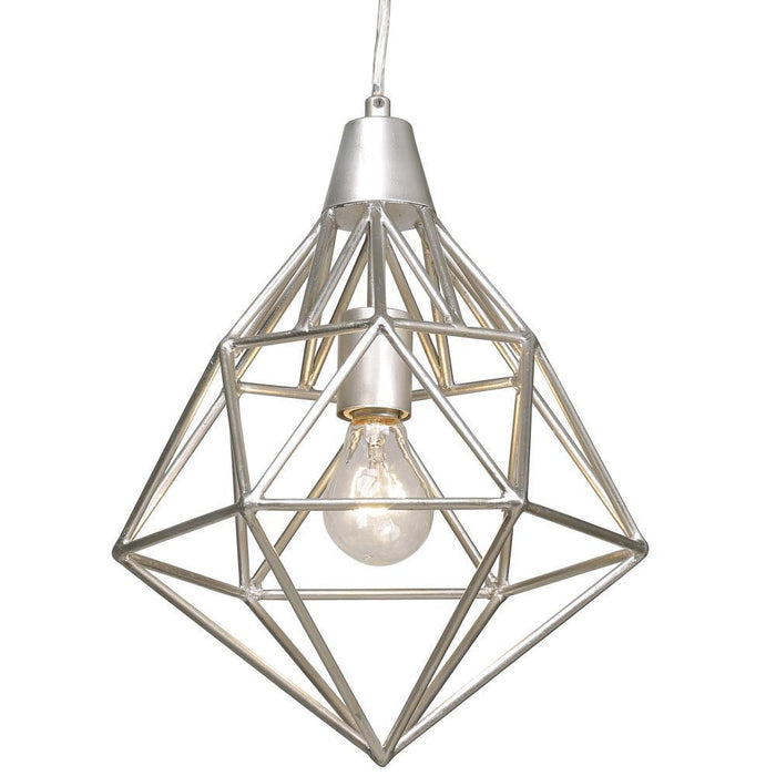 Varaluz Facet 1 Light Mini Pendant  Silver Leaf Model: 236P01SV