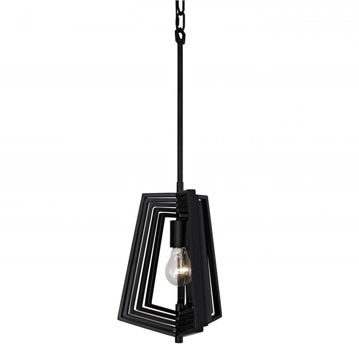 Varaluz Gymnast 1 Light Pendant  Black Model: 262P01BL