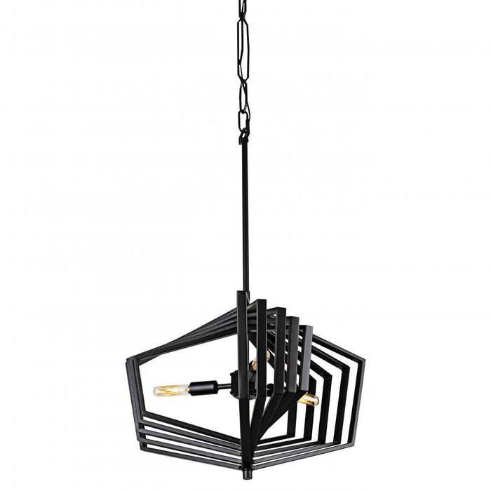 Varaluz Gymnast 3 Light Pendant  Black Model: 262P03BL